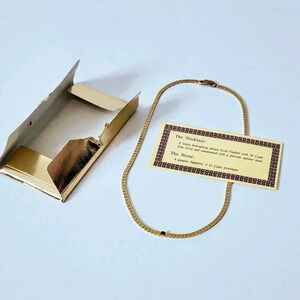 Herringbone Necklace 24 Ct Gold Flashed Sapphire